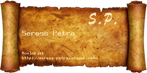 Seress Petra névjegykártya